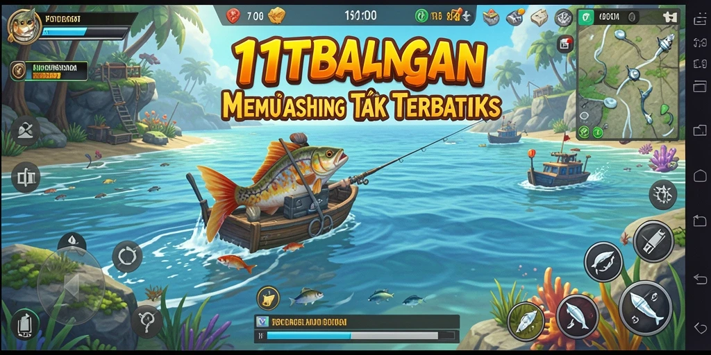 Screenshot dari gameplay 11TBET menampilkan aksi memancing yang menarik.