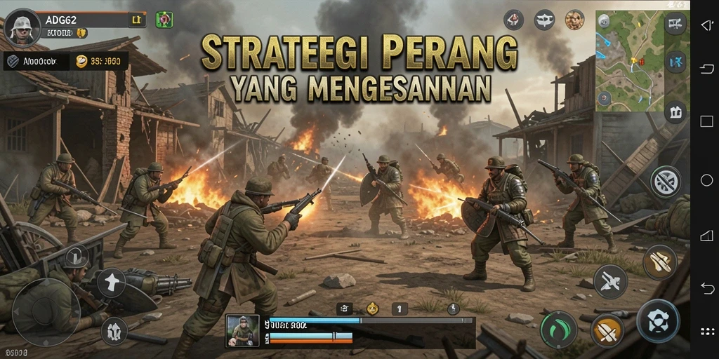 Tampilan gameplay strategi ADG62 yang penuh aksi dan taktik.