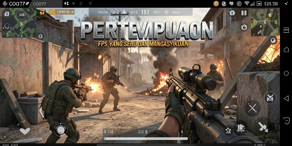 Screenshot gameplay COO77 yang menunjukkan aksi pertempuran yang mendebarkan.