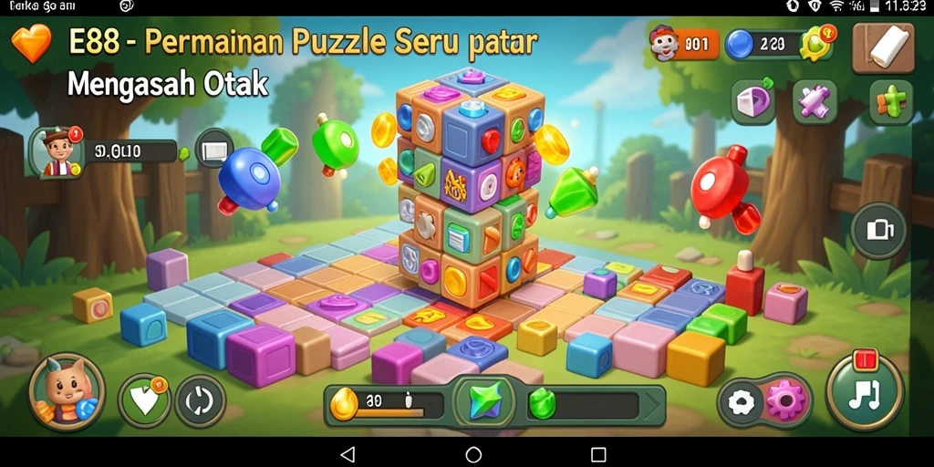 Screenshot gameplay E88 yang menampilkan tantangan seru dalam Puzzle.