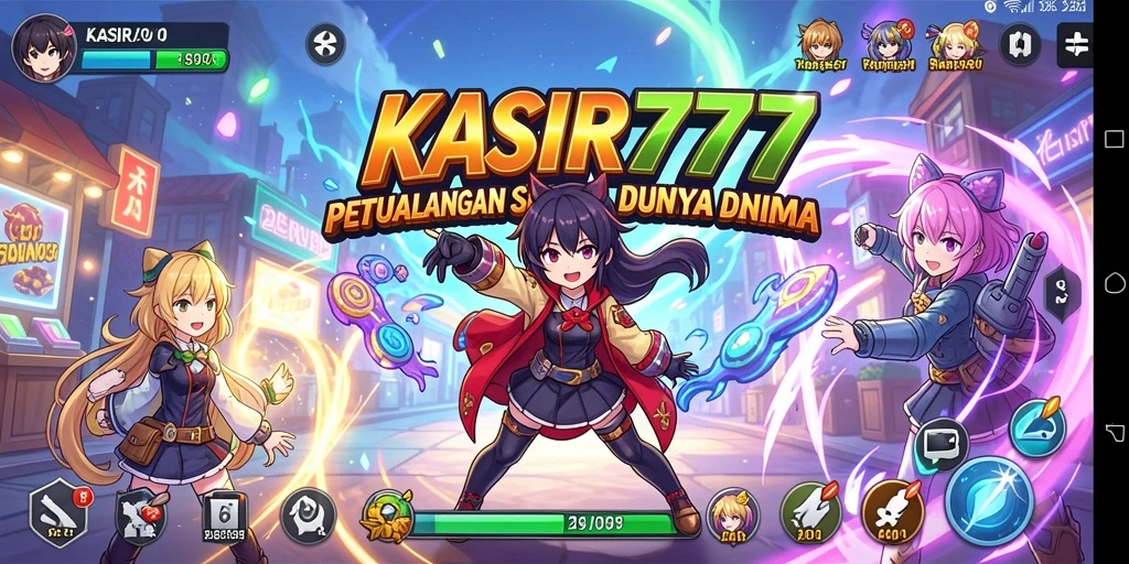 Tampilan gameplay seru dari KASIR777 dengan karakter Anime yang menarik.