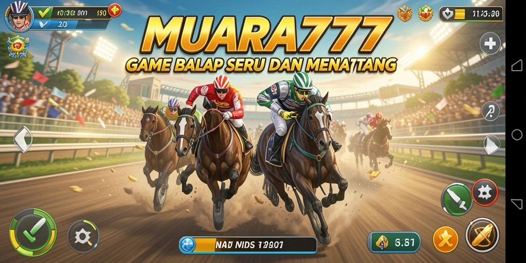 Tampilan gameplay balapan MUARA777 yang menegangkan dan seru.