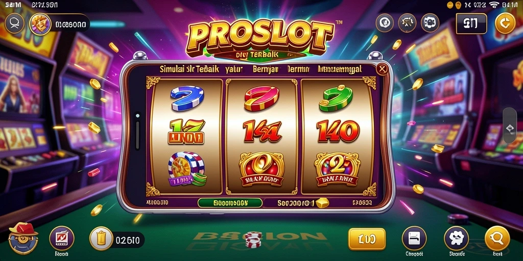 Gameplay PROSLOT dengan mesin slot yang menarik dan interaktif.