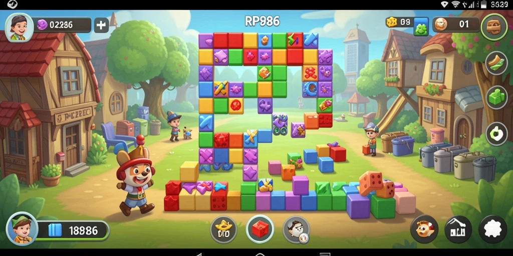 Tampilan gameplay menarik dari RP886 dengan tantangan Puzzle.