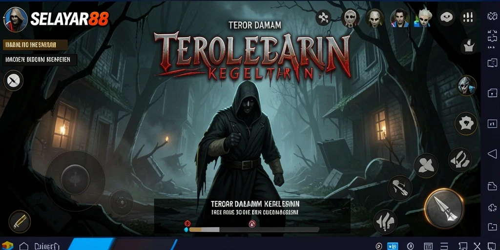 Gameplay menakutkan di <strong>SELAYAR88</strong> dengan suasana menyeramkan.