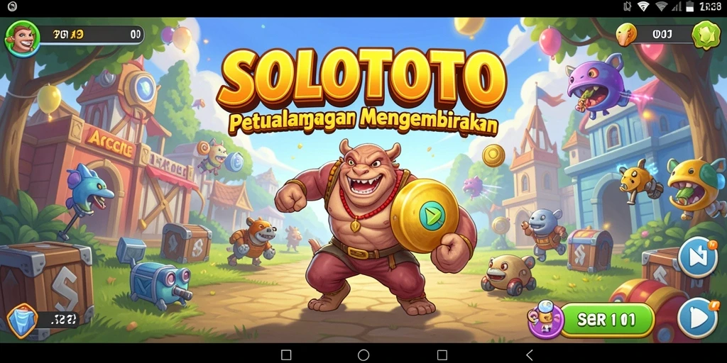 Tampilan gameplay seru dari SOLOTOTO yang penuh warna dan tantangan.