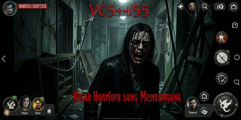 Tampilan gameplay VC55 yang mencekam dan seram.
